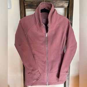EUC Lululemon Women’s Scuba Funnel Neck Jacket Pink Size 6 Full Zip Long Sleeve